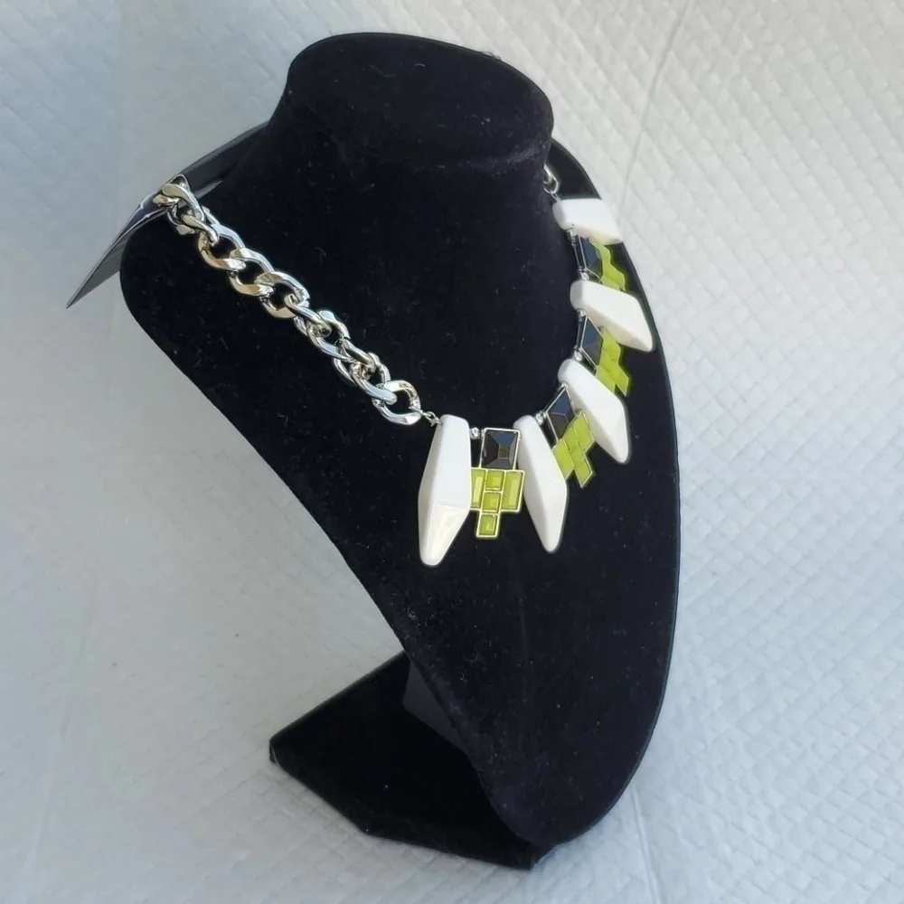 NEW CURB CHAIN COLORBLOCK NECKLACE SUMMER‎